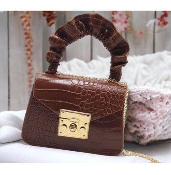 Shopiolog Zincir Kadın Omuz Çantası Kahverengi