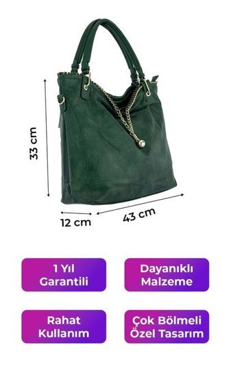 Kriste Bell 26422 Kadın Omuz Çantası Yeşil