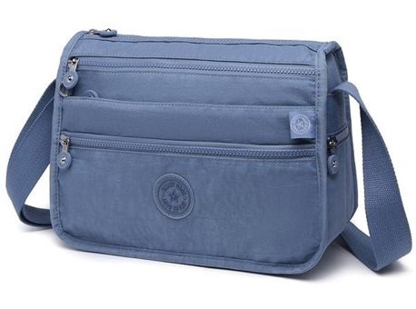 Smart Bags 1128 Krınkle Kumaş Postacı Jeans Jean Kadın Omuz Çantası Mavi