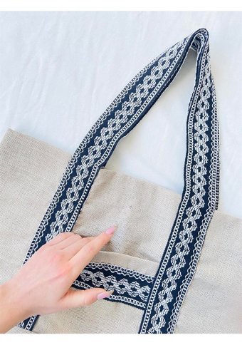 Retrobird 12519 Tasarım Tote Kadın Omuz Çantası Bej