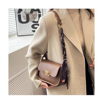 Jzcat Fashionable Retro Versatile Kadın Omuz Çantası Kahverengi