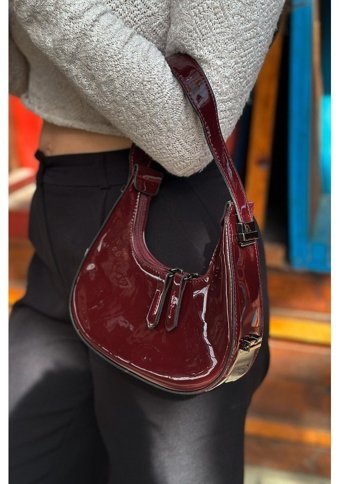 La'Graccio Paris Cherry Baget Kadın Omuz Çantası Bordo