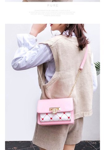 Jzcat Sevimli Moda Taşınabilir Kadın Omuz Çantası Pembe