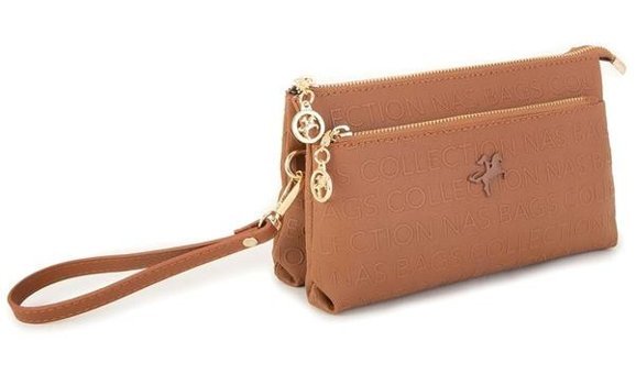 Byhakan Nas Bag1055 Gofraj Kadın Omuz Çantası Taba
