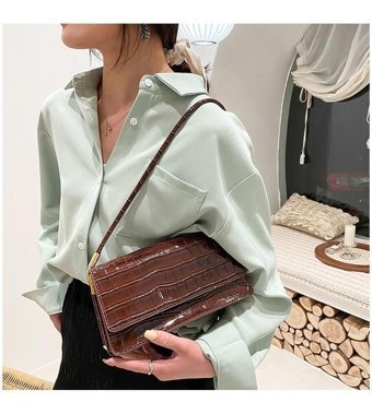 Jzcat Niş Üst Düzey Moda Kadın Omuz Çantası Kahverengi