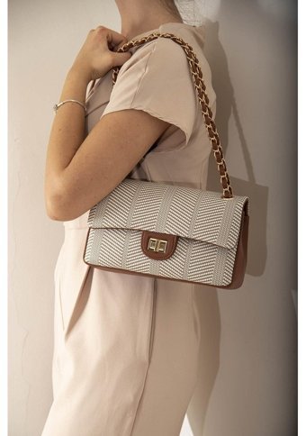 Silver & Polo Nv1054 Kadın Omuz Çantası Bej - Taba