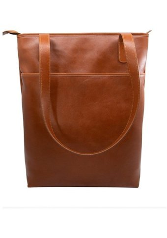 Organicraft Deri Totebag Kadın Omuz Çantası Kahverengi