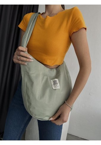 Takmoda Su İtici Kumaş Kadın Omuz Çantası Haki