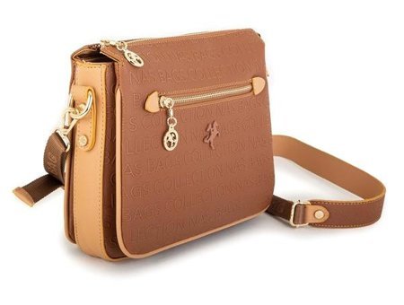 Byhakan Nas Bag1202 Gofraj Kadın Omuz Çantası Yeşil - Taba
