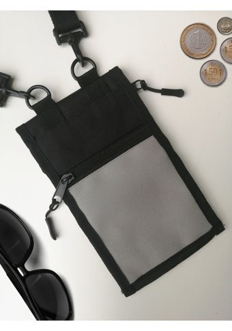 Vatkalimon Unisex Kadın Omuz Çantası Gri - Siyah