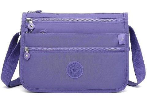 Smart Bags Krinkıl Kumaş Postacı Kadın Omuz Çantası Mor