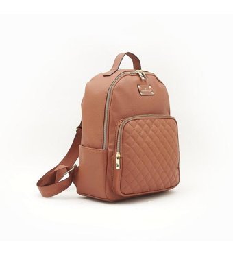 London Fog Eldie Pebble Backpack 22999 Kadın Omuz Çantası Taba