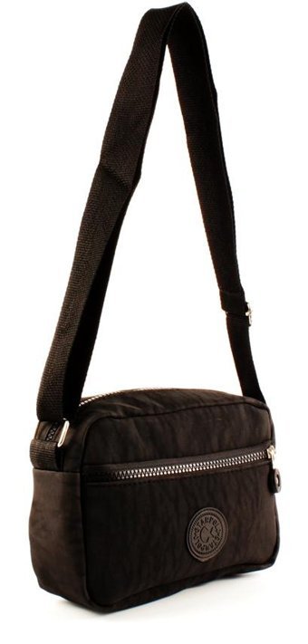 Luwwe Bag'S Krinkıl Üç Bölmeli Fermuarlı 20764 Kadın Omuz Çantası Siyah
