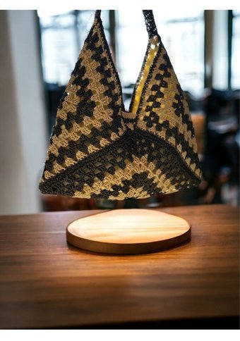Refox Astarlı Handmade Üçgen Kadın Omuz Çantası Çok Renkli