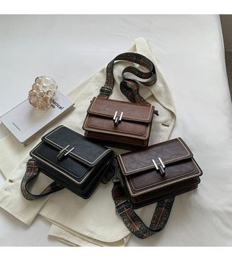 Worryfreeshopping Lbw Retro Küçük Kare Kadın Omuz Çantası Kahverengi