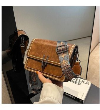 Worryfreeshopping Lbw Retro Küçük Kare Kadın Omuz Çantası Kahverengi