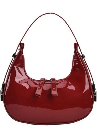 Luckystar Fashion Parlak Kadın Omuz Çantası Kırmızı