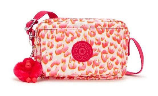 Kipling Abanu M Latın Cheetah Kadın Omuz Çantası Pembe