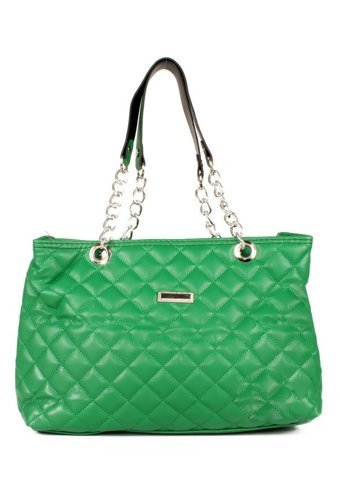 Luwwe Bag'S Yarı Zincir Tasarım Kapitoneli 10553 Kadın Omuz Çantası Yeşil