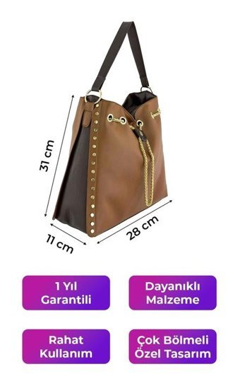 Kriste Bell 7247 Kadın Omuz Çantası Taba