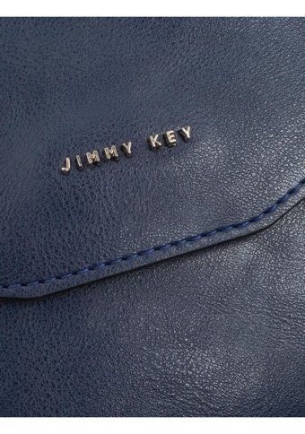 Jimmy Key Kapaklı Dikdörtgen Şık Kadın Omuz Çantası Lacivert