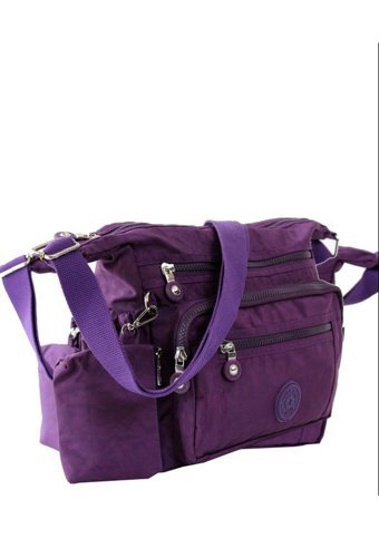 Mega Bag Krinkıl Kumaş Mega213 Kadın Omuz Çantası Mor