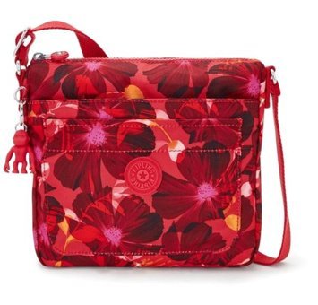Kipling Sebastian Poppy Floral Kadın Omuz Çantası Pembe