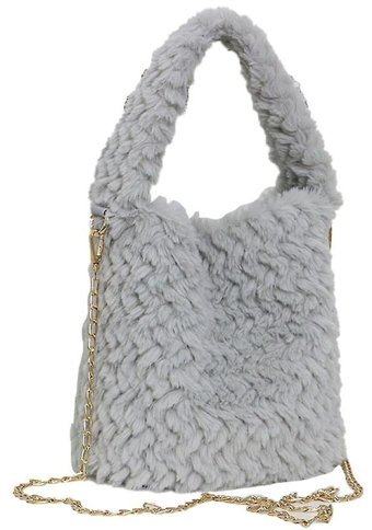 Bruce Lady Handbag Kadın Peluş Kadın Omuz Çantası Gri