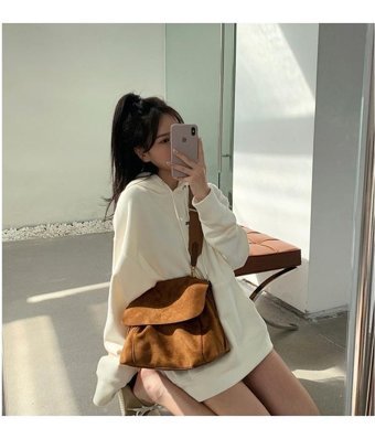 Summer Love Yeni Moda Atmosfer Büyük Kapasiteli Kadın Omuz Çantası Kahverengi