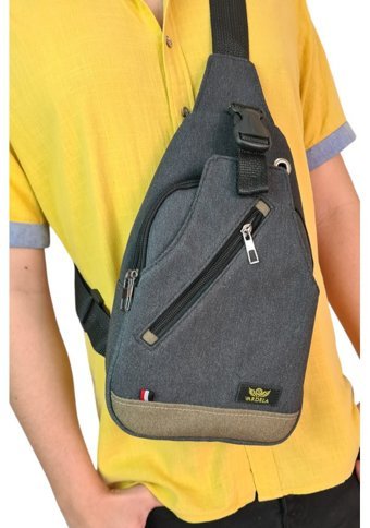 Vardela Unisex Kanvas Su Geçirmez Kumaş Kadın Omuz Çantası Füme