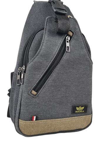 Vardela Unisex Kanvas Su Geçirmez Kumaş Kadın Omuz Çantası Füme
