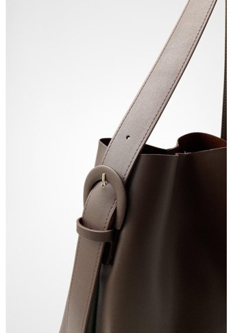 Modhy Nomu Toka Detaylı Shopper Acı Kadın Omuz Çantası Acı Kahverengi