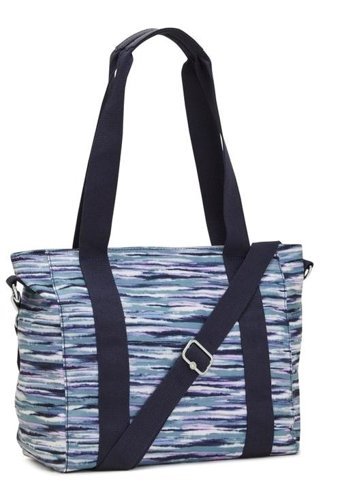 Kipling Asseni S Brush Strıpes Kadın Omuz Çantası Mavi