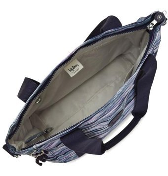 Kipling Asseni S Brush Strıpes Kadın Omuz Çantası Mavi