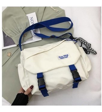 Happyplanet Bn Büyük Kapasiteli Vintage Kanvas Kadın Omuz Çantası Beyaz