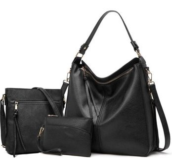 Globeasy Moda Büyük Kapasiteli Tote Kadın Omuz Çantası Siyah