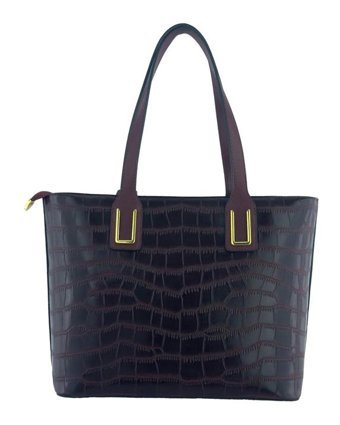 Kriste Bell Kroko 7131 Kadın Omuz Çantası Bordo