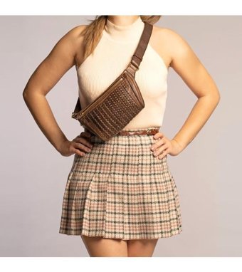 Gön Handmade Deri Bel Ago Kadın Omuz Çantası Taba