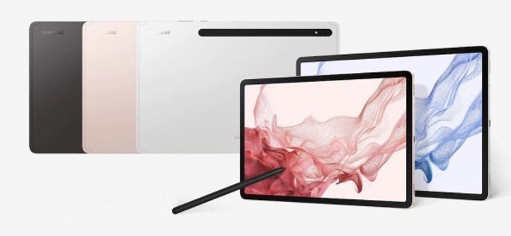 Samsung Galaxy Tab S8 128 GB Android 8 GB Ram 12.4 İnç Tablet Pembe