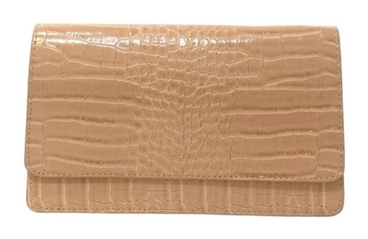 Çlk Accessories 2 Bölmeli Krokodil Vintage Kadın Omuz Çantası Vizon