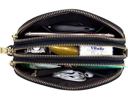 Globeasy Moda Eğilim Messenger Çift Amaçlı Eğlence Kadın Omuz Çantası Siyah