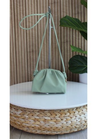Watchofroyal Çıtçıt Ve Fermuarlı Deri Olivia Kadın Omuz Çantası Mint