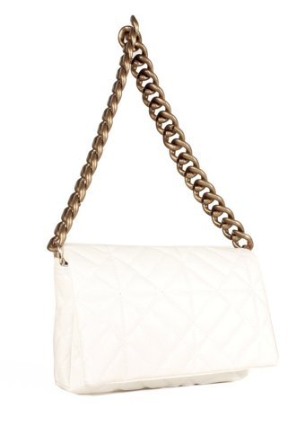 Luwwe Bag'S Kapitoneli Zincir 20652 Kadın Omuz Çantası Beyaz