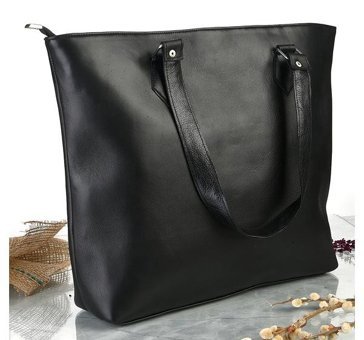 Fubileather Hakiki Deri Kadın Omuz Çantası Siyah