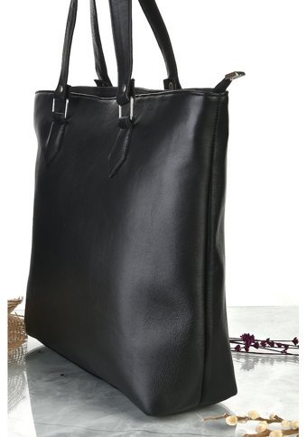 Fubileather Hakiki Deri Kadın Omuz Çantası Siyah