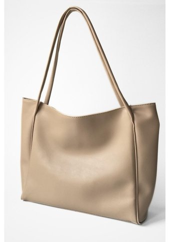 Modhy Nou Çift Saplı Shopper Krem Kadın Omuz Çantası Krem