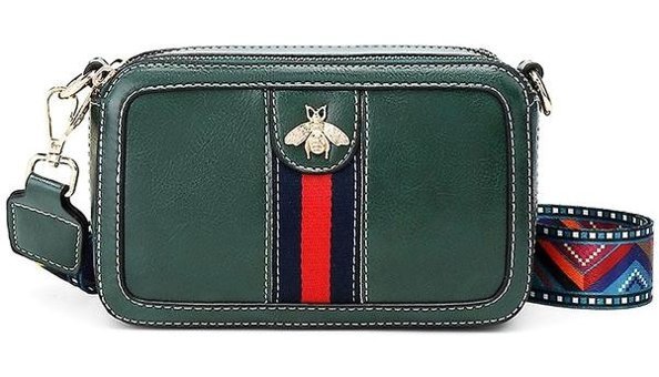 Alibee Purse Pu Deri Kamera Clucth Kadın Omuz Çantası Yeşil