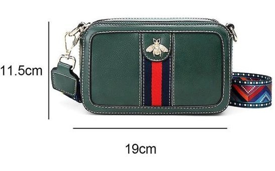 Alibee Purse Pu Deri Kamera Clucth Kadın Omuz Çantası Yeşil