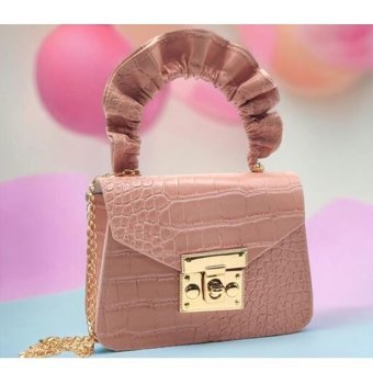 Shopiolog Zincir Gül Kurusu Kadın Omuz Çantası Gülkurusu