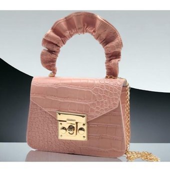 Shopiolog Zincir Gül Kurusu Kadın Omuz Çantası Gülkurusu